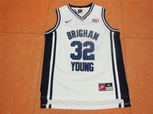 Maillot De Basket NCAA Brigham Young Cougars Jimmer FRougeette 32 Blanc
